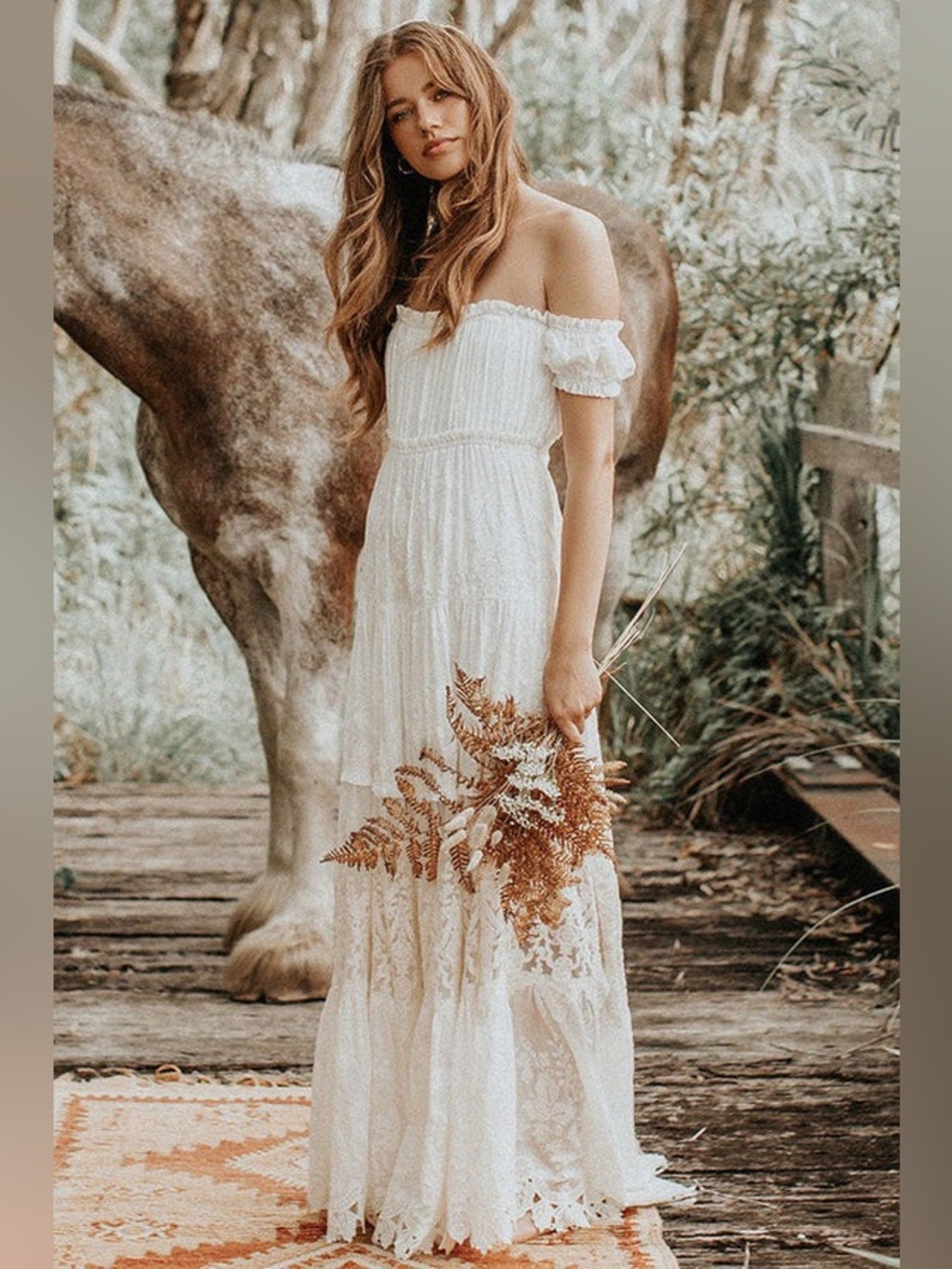 NWT Spell & The Gypsy Collective The Amelie Gown Off White Size M - Picture 2 of 11